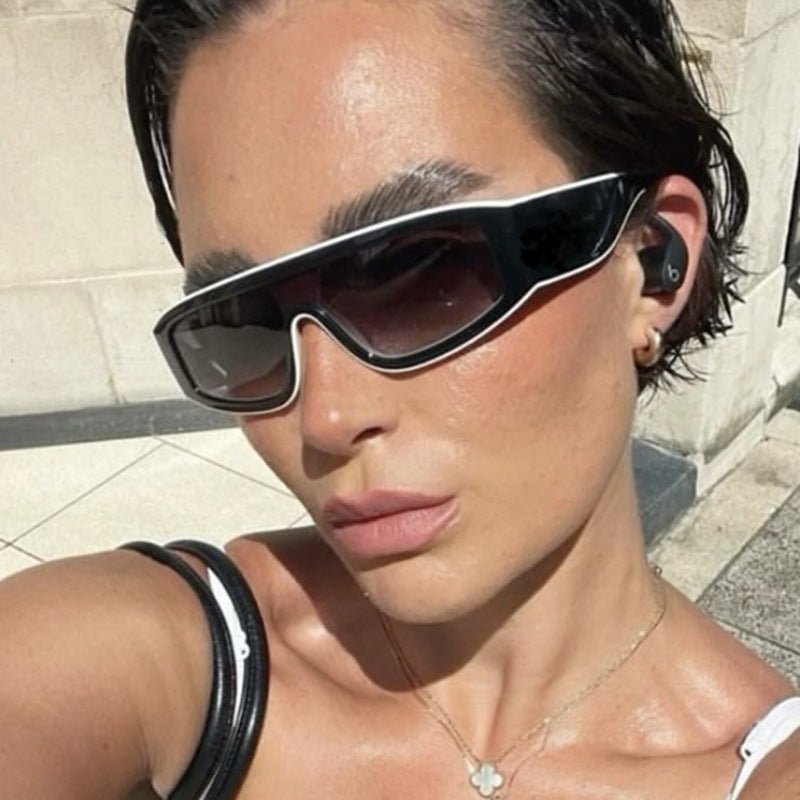 Women's fashionable sports sunglasses with an innovative design and wide frame Kalsten