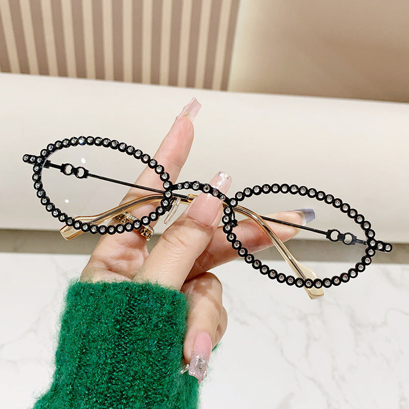 Ladies Designer Eyewear Frame with Extravagant Pearl Frame Kalsten