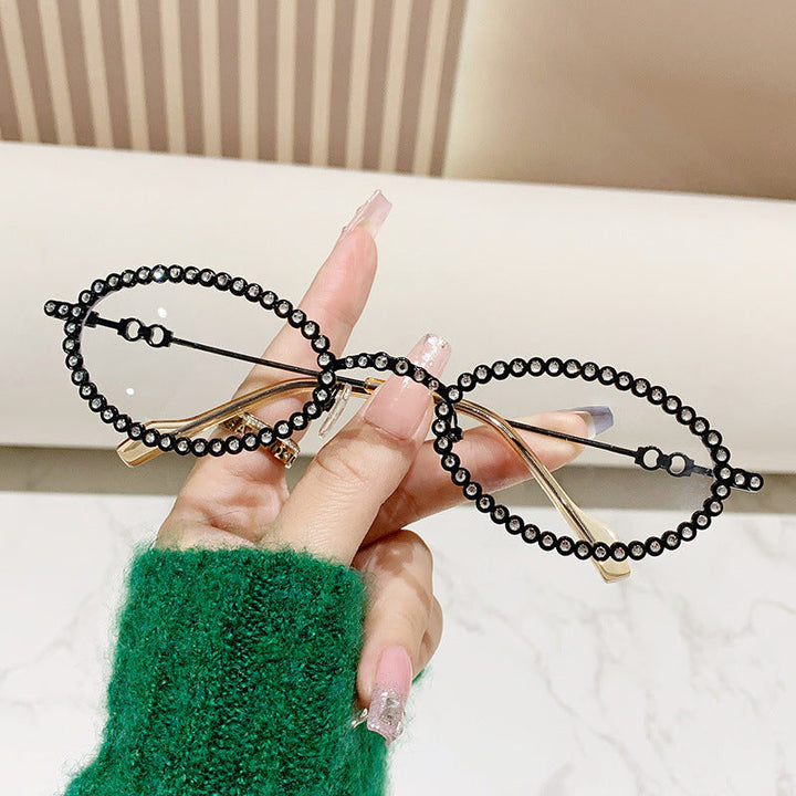 Ladies Designer Eyewear Frame with Extravagant Pearl Frame Kalsten