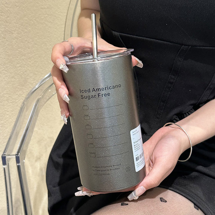 Women’s insulated mug with integrated straw and practical lid Kalsten