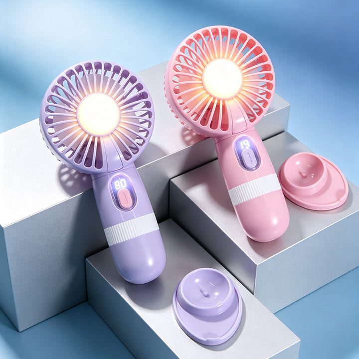 Women's portable mini fan with built-in LED light Kalsten