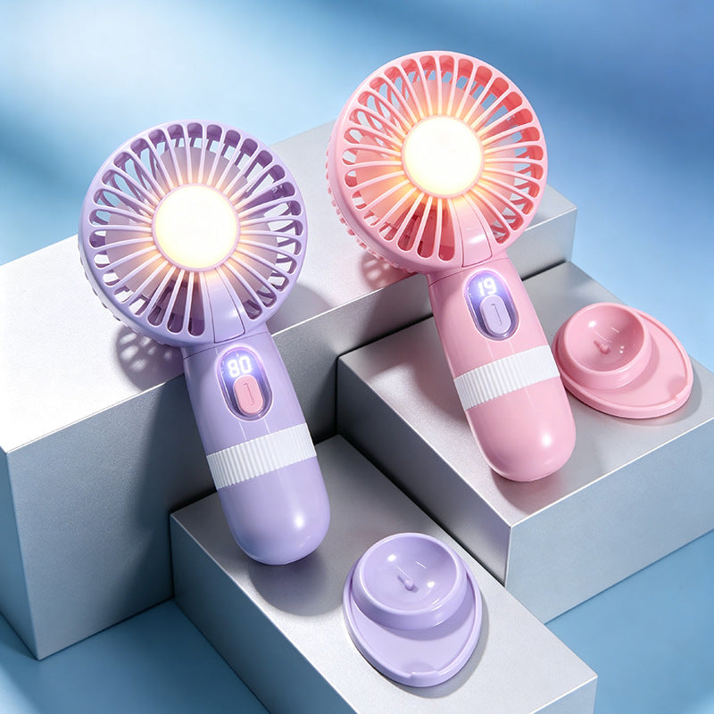 Women's Portable Hand Fan with LED Light Kalsten