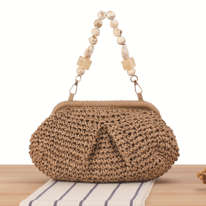 Handbag with Decorative Wooden Handles Kalsten