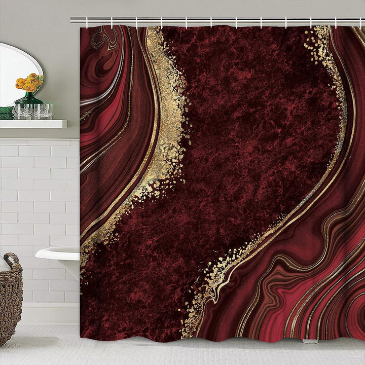 Artistic Marble Texture Shower Curtain Kalsten