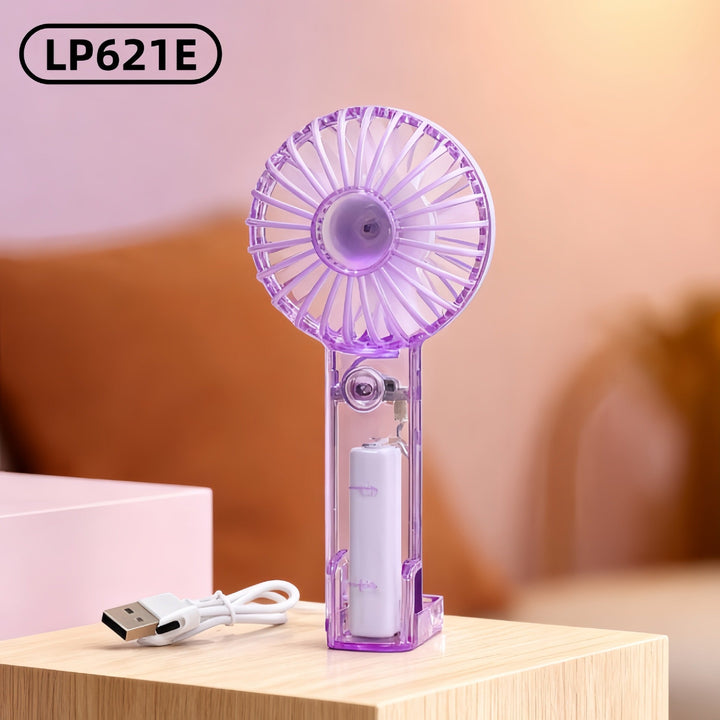 Unisex nan compact rechargeable handheld fan with USB charging function and removable stand Kalsten