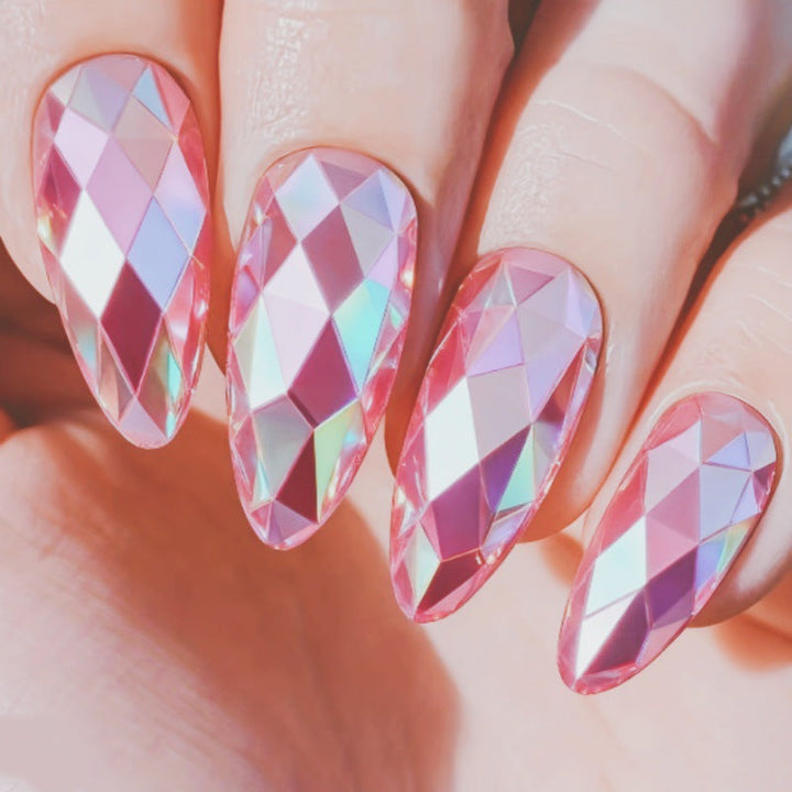 Glamorous Rhinestone-Accent Press-On Nails Kalsten