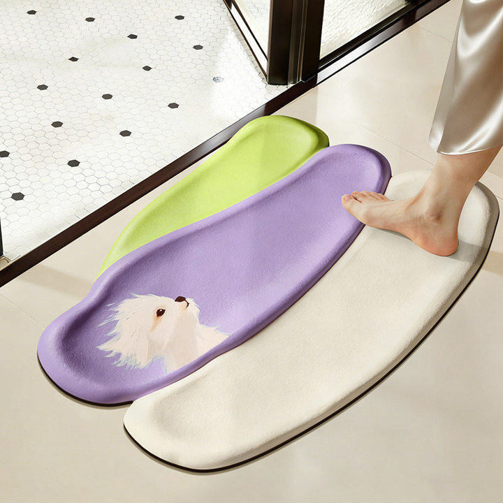 Playful Rainbow-Themed Bath Mat Kalsten