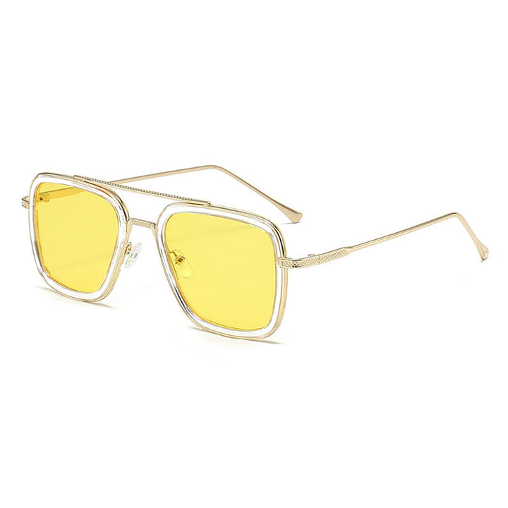 Women's fashionable square sunglasses with glamorous metal frame Kalsten