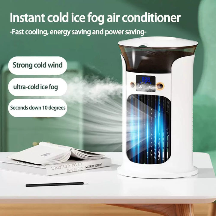 Unisex one size compact USB humidifying air circulation tower fan with LED display Kalsten