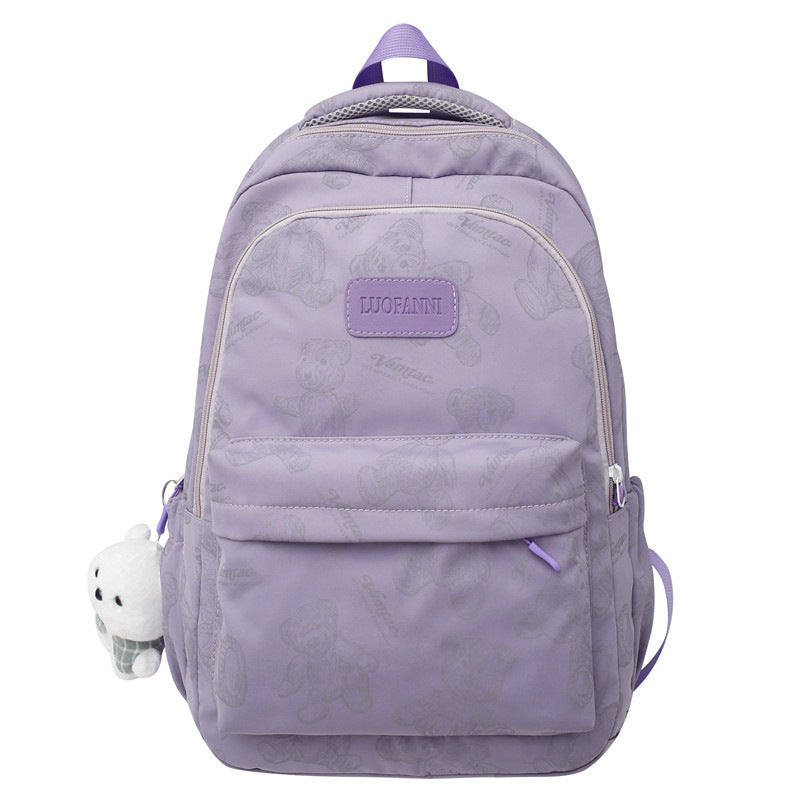 Backpack Made of Durable Nylon with Cute Bear Pattern Kalsten