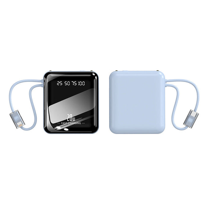 portable fast power bank with integrated charging cable and digital display Kalsten