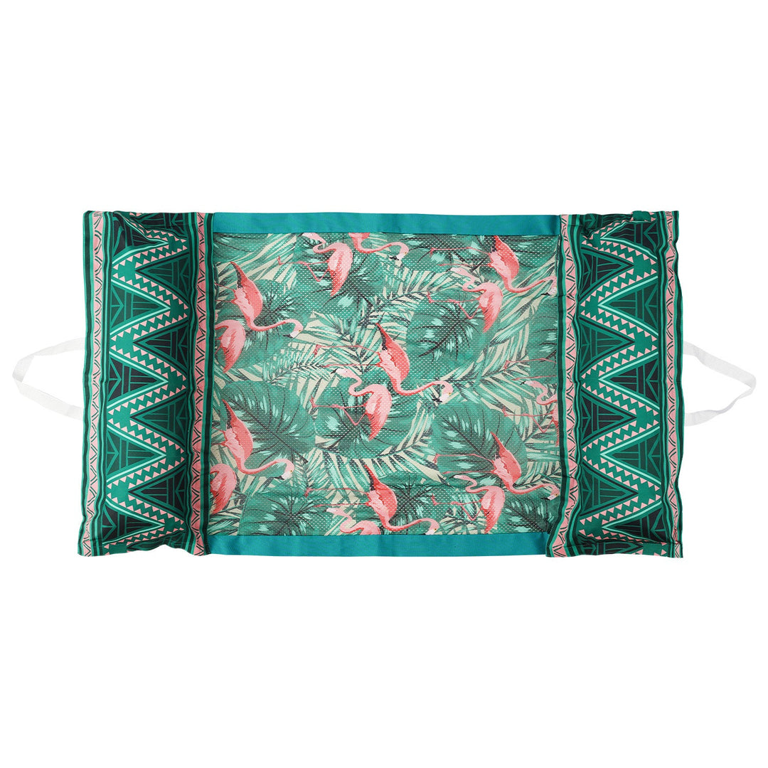 Women Inflatable Relaxation Lounge Chair with Colorful Plant Pattern Kalsten