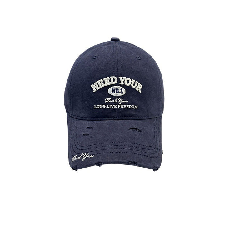 Men's Distressed Cotton Embroidered Baseball Cap Kalsten