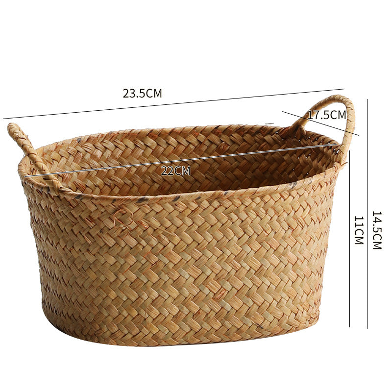Unisex Braided Storage Basket with Ergonomic Handles Kalsten