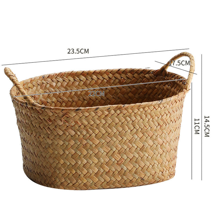Unisex Braided Storage Basket with Ergonomic Handles Kalsten