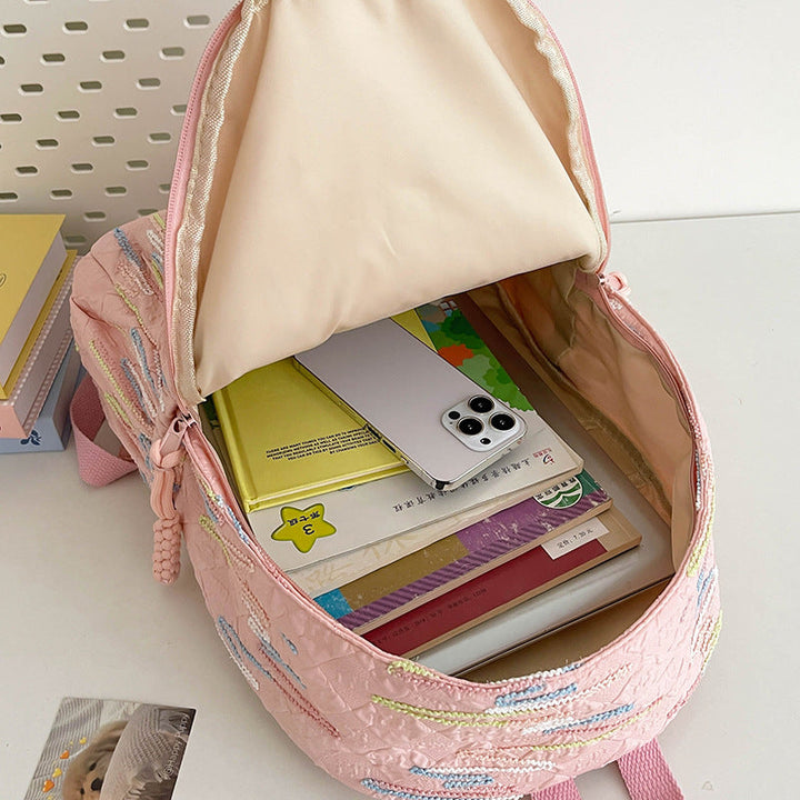 Patterned Backpack with Additional Compartments Kalsten