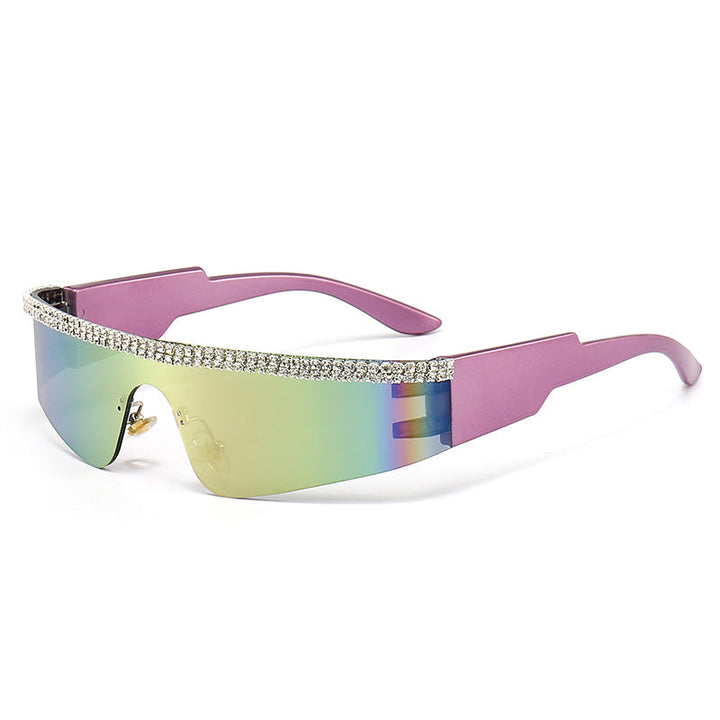 Women's Fashion Glamour Sunglasses with Rhinestone-Embellished Frame Kalsten