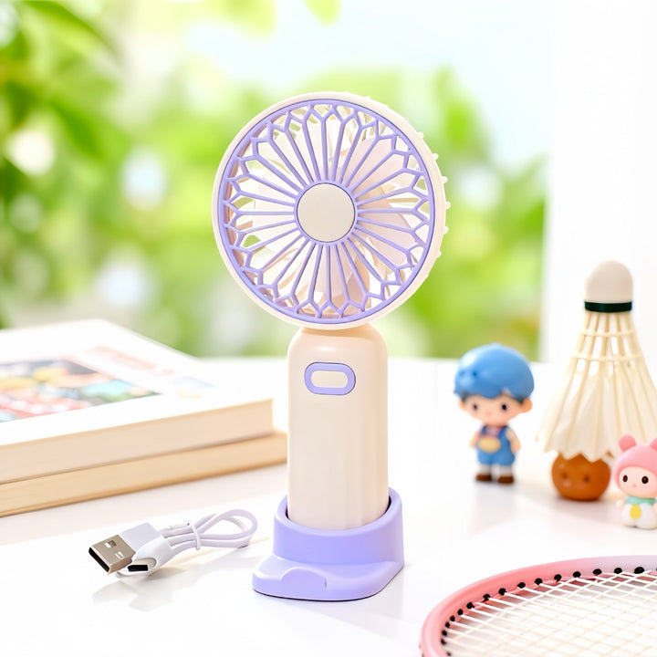 Women's Portable Mini Fan with Integrated Stand Kalsten