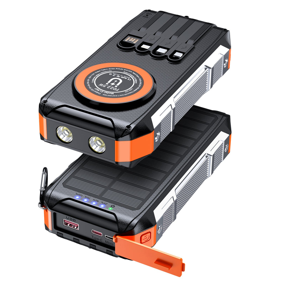 Multifunctional solar power bank with LED light and fast charging function Kalsten