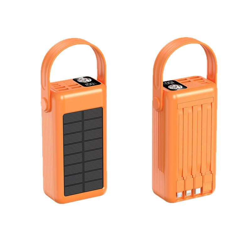 Portable Solar Power Bank with Integrated Cable Management and LED Display Kalsten