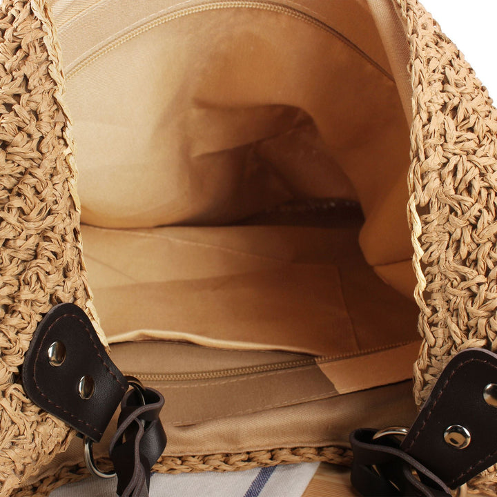 Handbag Made of Handmade Natural Braiding with Elegant Shoulder Strap Kalsten