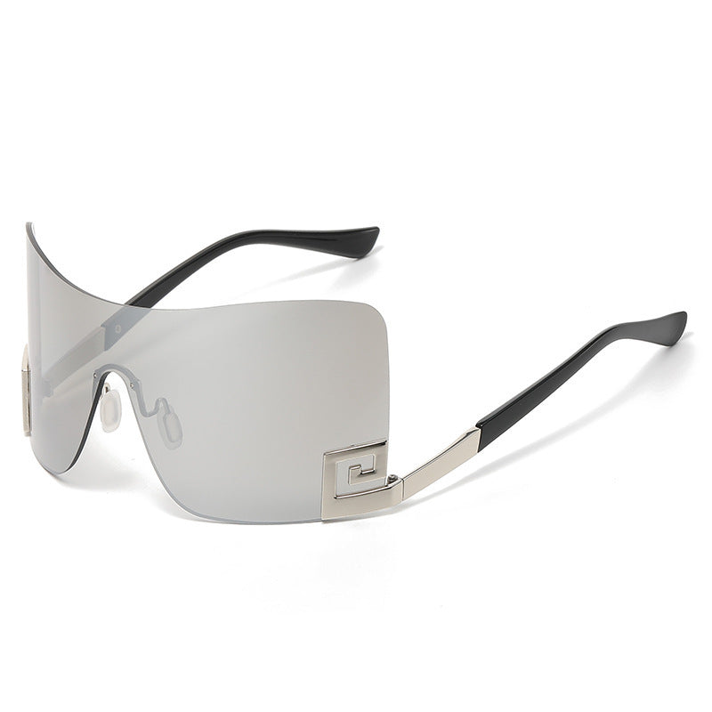 Women's Oversized Shield Sunglasses with Extravagant Design Kalsten