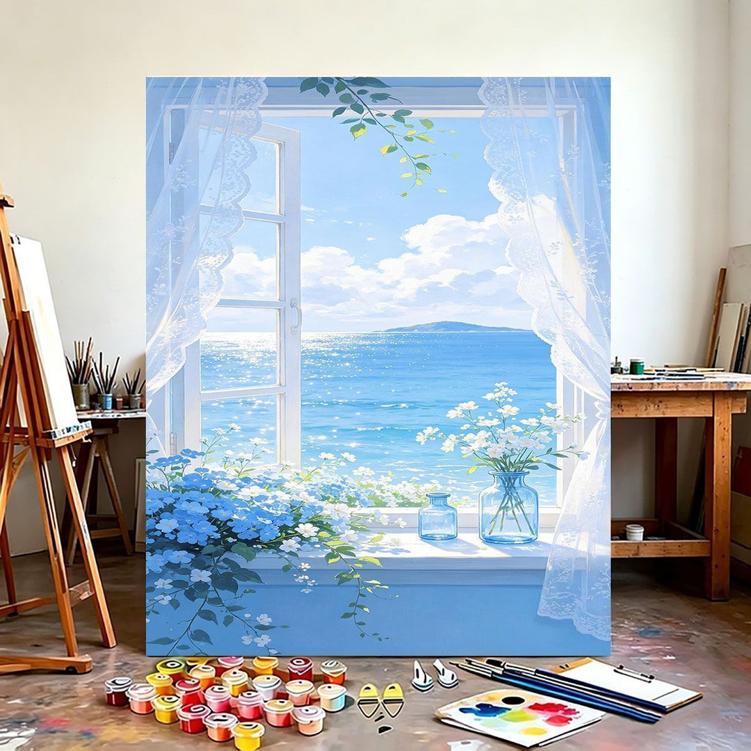 Scenic Coastal View Canvas Art Print Kalsten