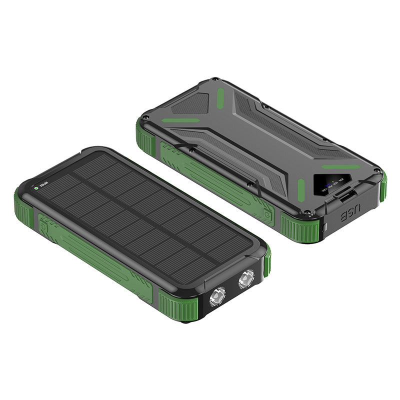 Solar-powered power bank with robust design and LED light Kalsten