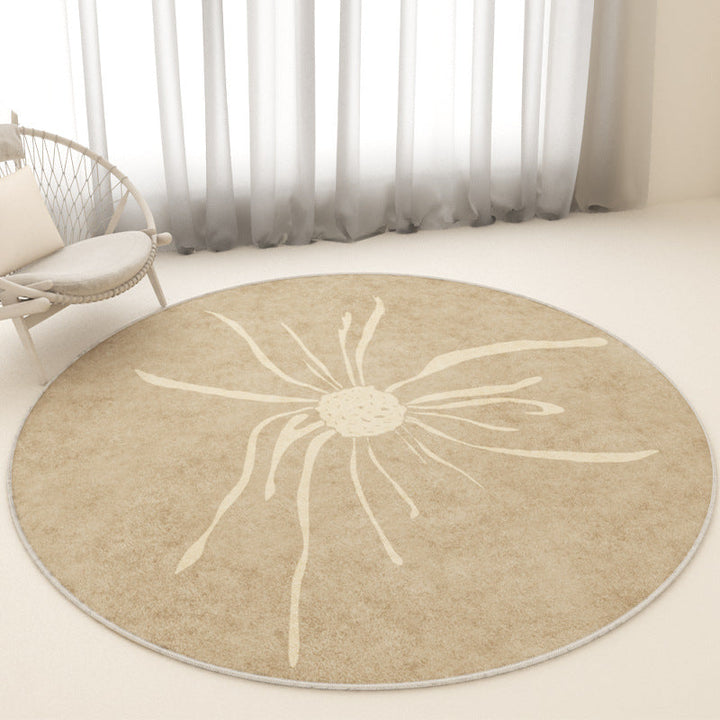 Floral Pattern Round Area Rug