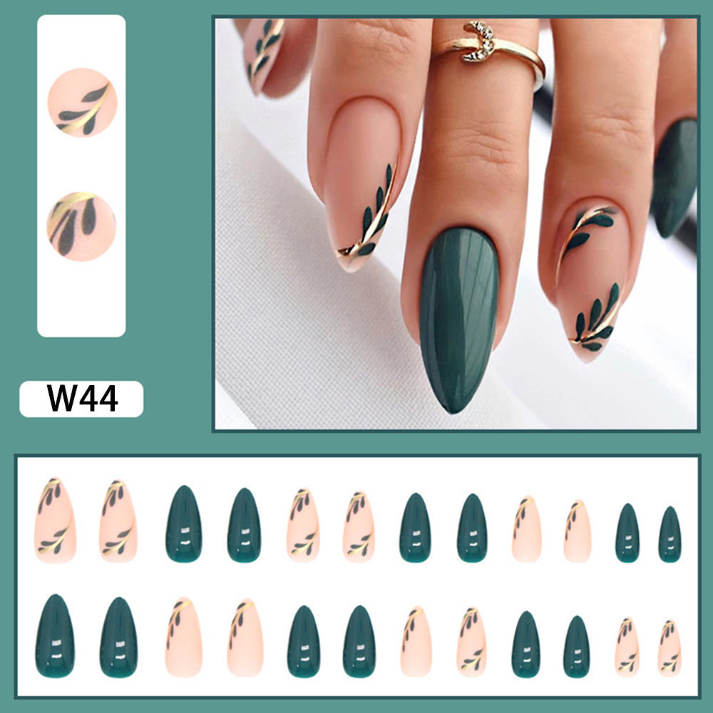 Artificial Nail Set with Glamorous Marbled Design Acalora