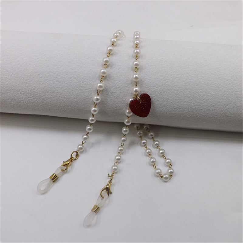 Pearl necklace with heart pendant Kalsten