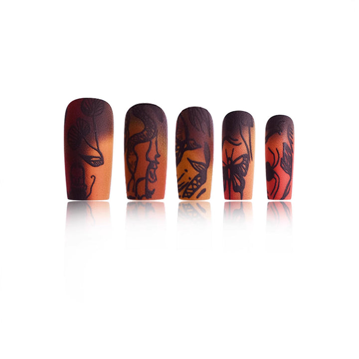Artistic Abstract Press-On Nails Kalsten