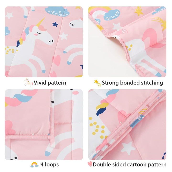 Child's blanket with colorful dinosaur motif Kalsten