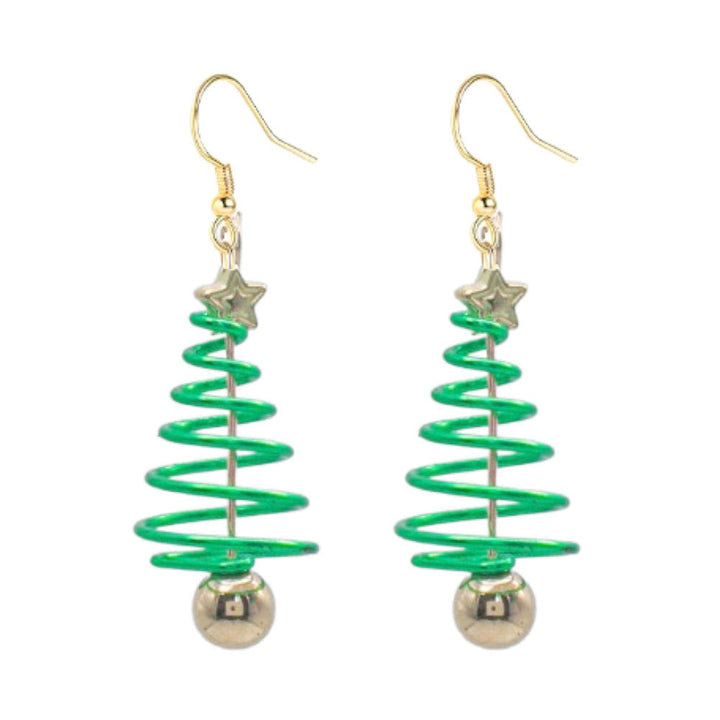 Whimsical Christmas Tree Dangle Earrings Kalsten