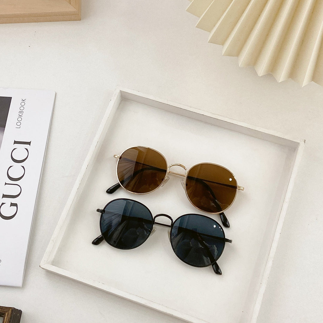 Fashion Round Sunglasses with Golden Frame Kalsten