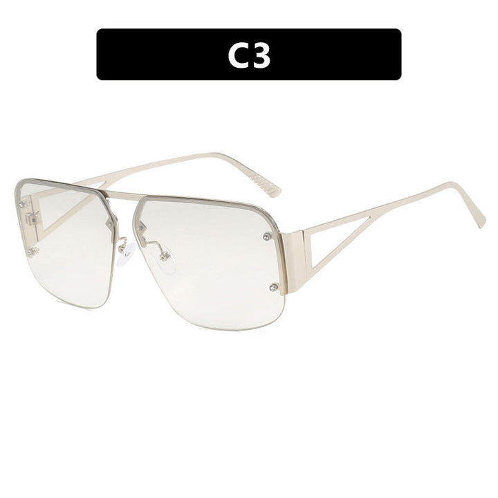 Women’s Futuristic Sunglasses with Square Frame and Mirrored Lenses Kalsten