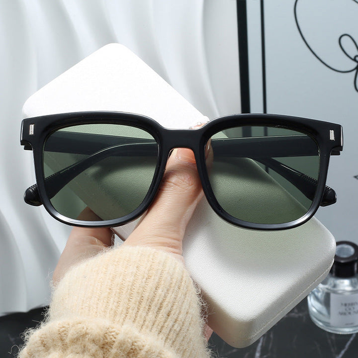 Women Fashionable Square Sunglasses with Transparent Frame Kalsten