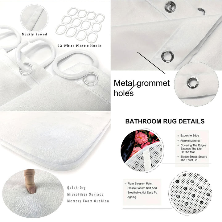 Autumn Leaves Digital Bathroom Set Kalsten