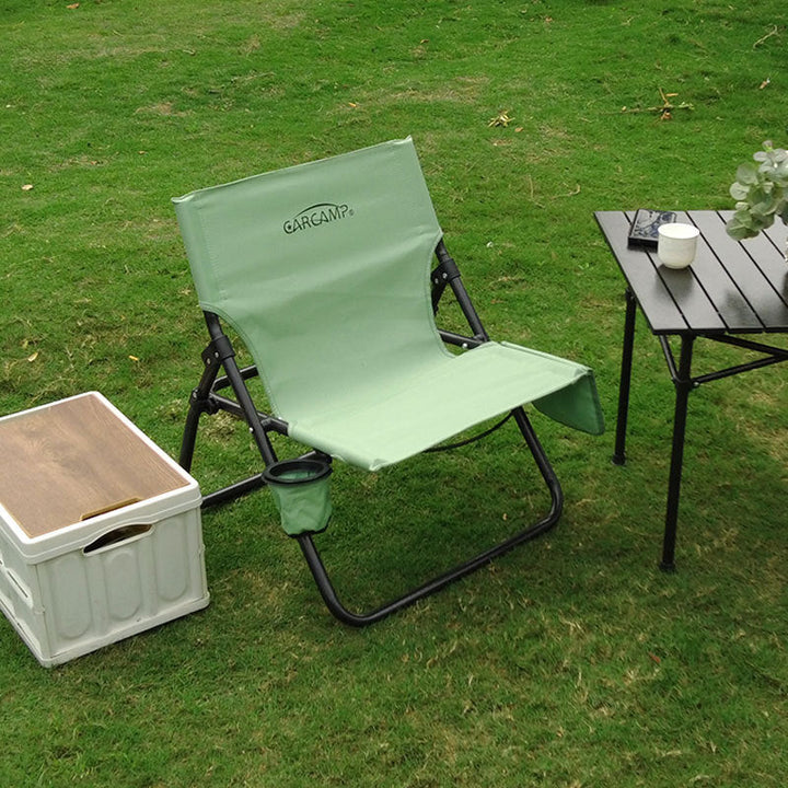 Women Comfortable Folding Chair with Cup Holder Kalsten