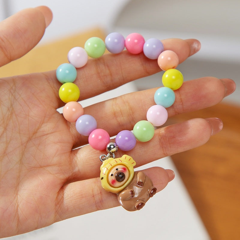 Colorful children's bracelet with crafted pendant Kalsten