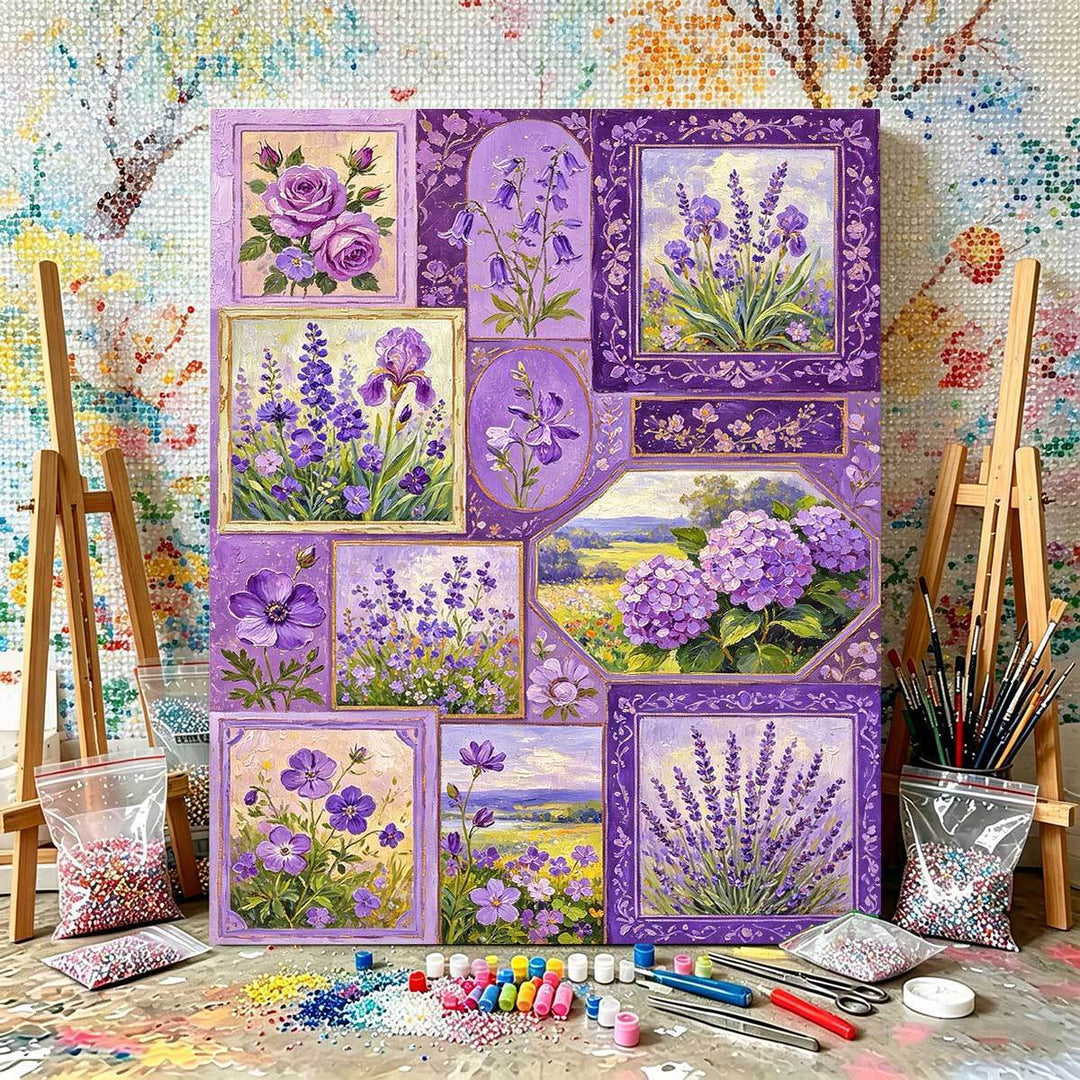 DIY Flower-Themed Paint by Numbers Kit Kalsten