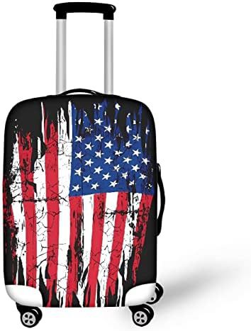Unisex nano elastic suitcase cover with horse and sunflower motif, stretchable stretch protection for hard shell trolley with zipper Kalsten