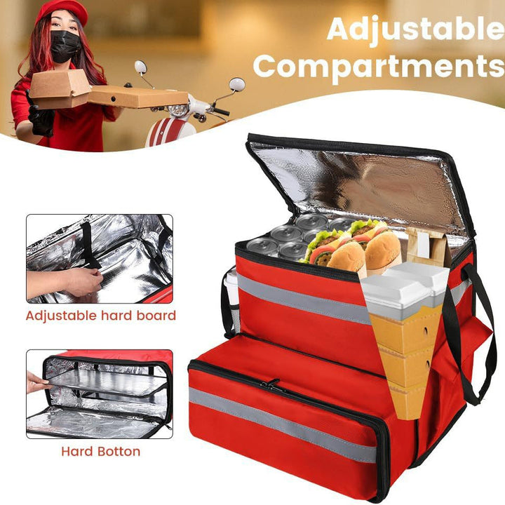 Women's Insulated Pizza Delivery Bag with Multiple Compartments and Carrying Options Kalsten