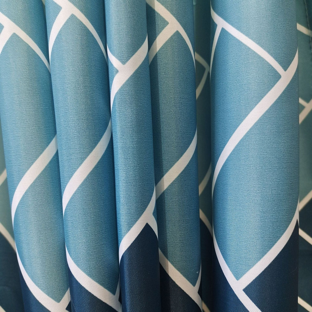 Geo-Patterned Shower Curtain Kalsten