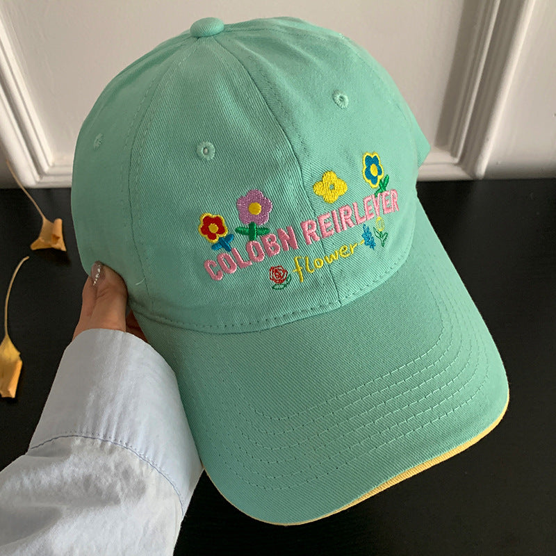 Women's Floral Embroidered Adjustable Cap Kalsten
