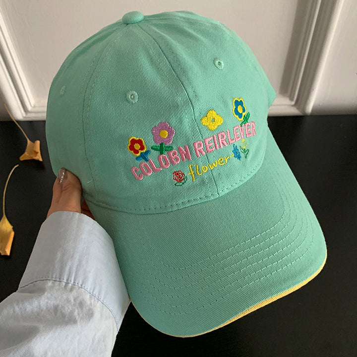 Women's Floral Embroidered Adjustable Cap Kalsten