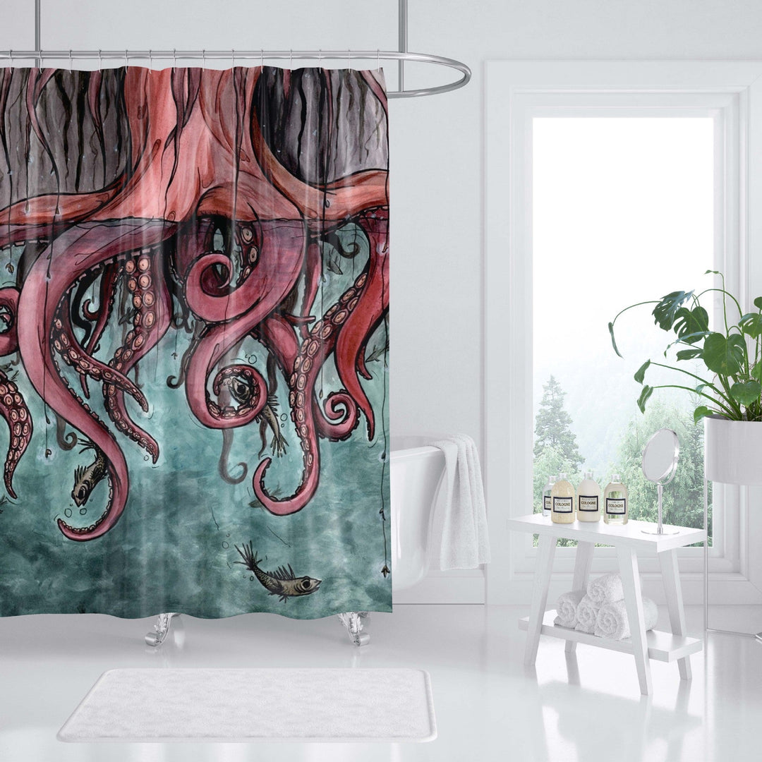 Ocean-Themed Art Shower Curtain Kalsten