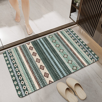 Stylish Geometric Pattern Bathroom Mat Acalora