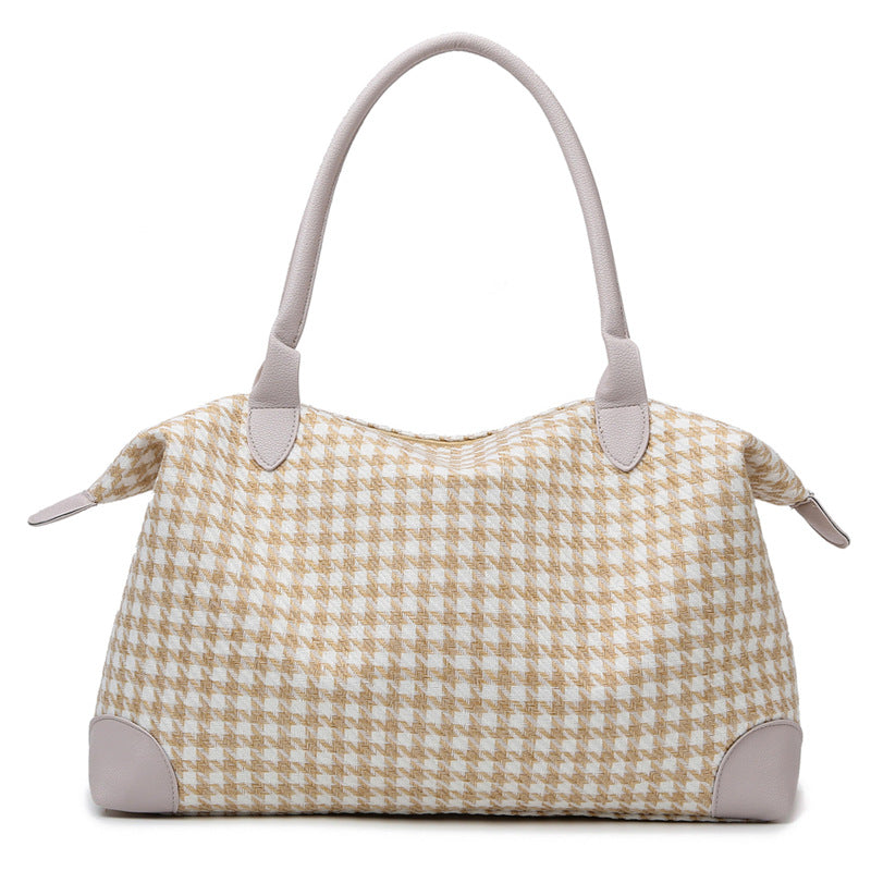 Fashionable handbag in timeless houndstooth pattern Kalsten