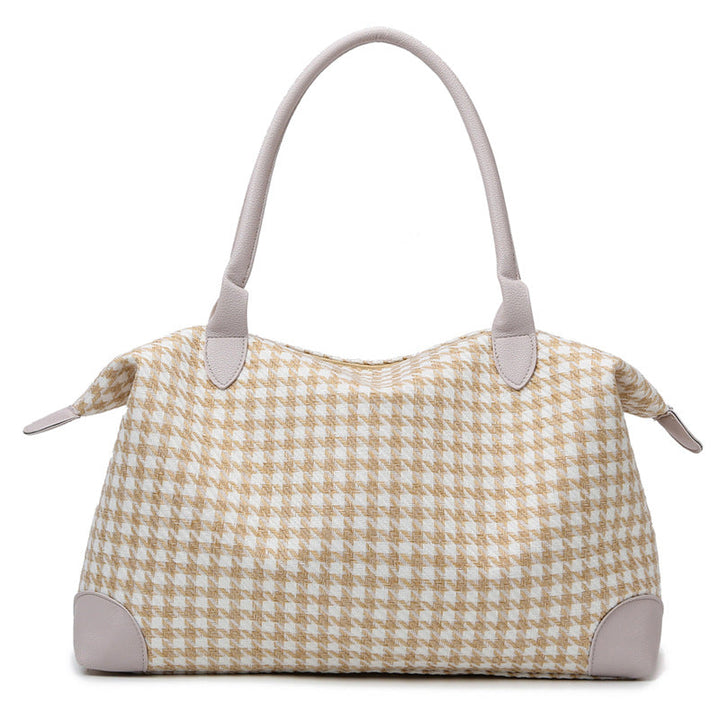Fashionable handbag in timeless houndstooth pattern Kalsten
